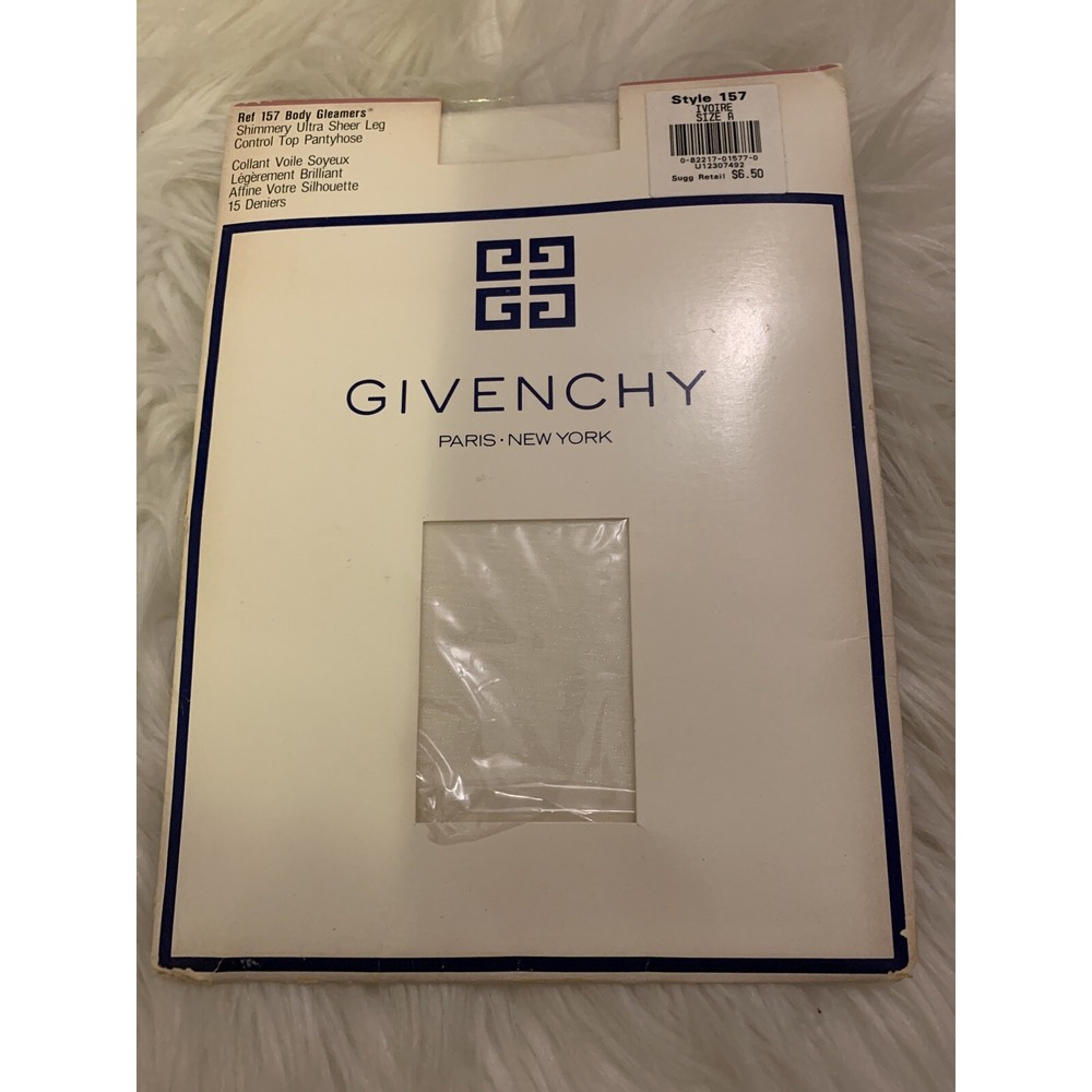 Givenchy Authentic Shimmery Ultra Sheer Leg Control Top Pantyhose Size A Vintage